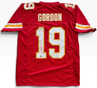 Josh Gordon Autographed Chiefs Custom Jersey (Beckett Witness)