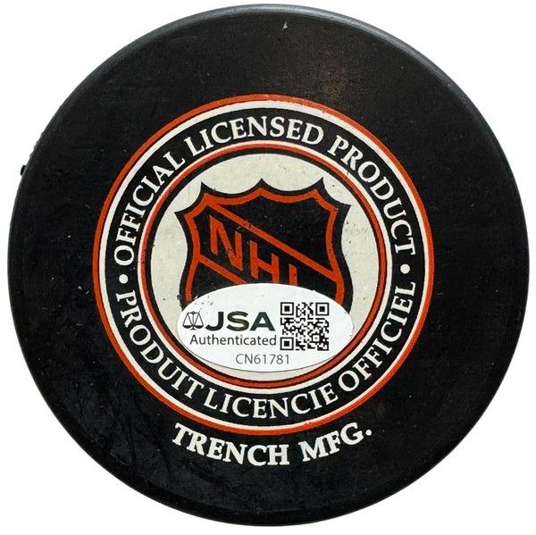 Jacques Demers Autographed Canadiens Official Puck (JSA)