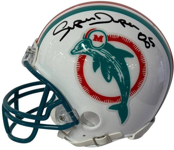 Mark Clayton & Mark Duper Autographed Dolphin Mini Helmet (JSA)