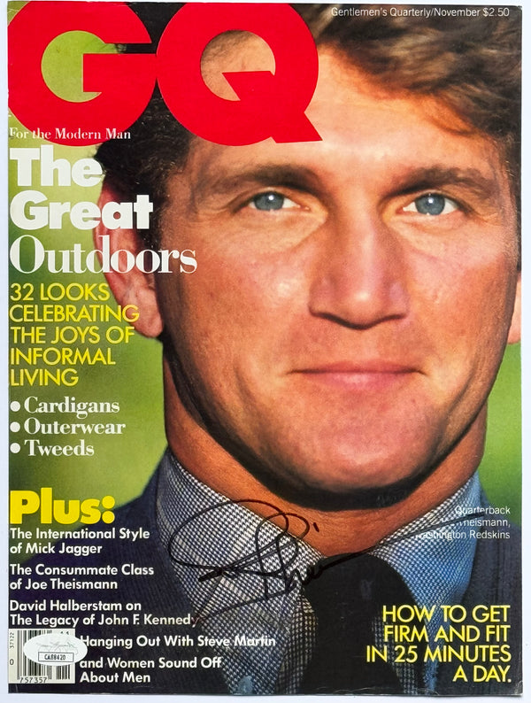 Joe Theismann Autographed November 1983 GQ Magazine Cover (JSA)