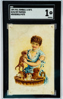 1891 W.S. Kimball & Co's N194 Pet Puppies Household Pets SGC 1