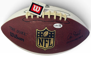 Ed Reed Autographed Wilson White Panel NFL Football (JSA)