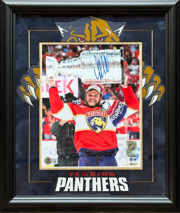 Aleksander Barkov Autographed 8x10 Framed Panthers Photo (Beckett)