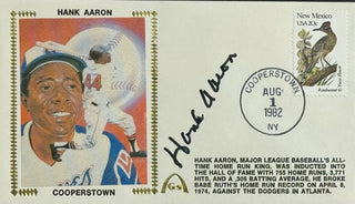 Hank Aaron Autographed Aug 1 1982 First Day Cover (JSA)