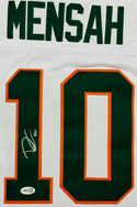 Darian Mensah autographed Miami Hurricanes Authentic Adidas Jersey (JSA)