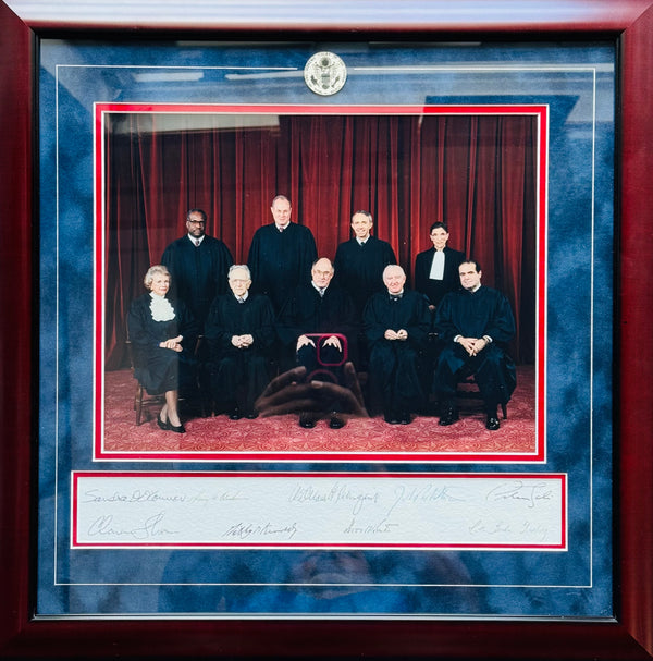 United States Supreme Court Justices Autographed 21 x 21 Framed Photo (JSA)