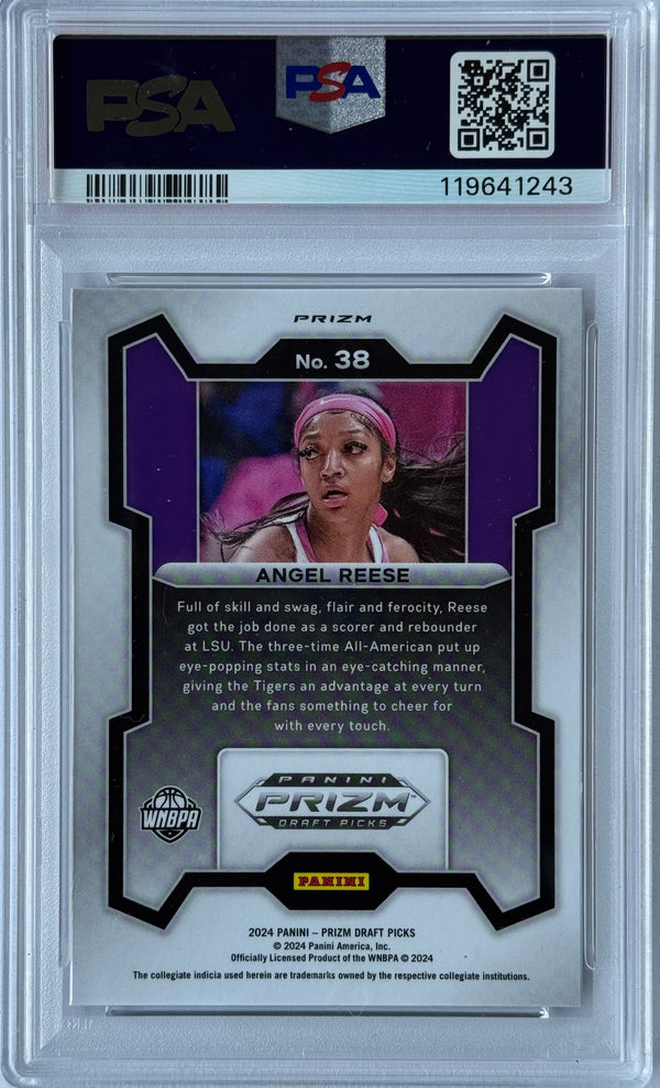 2024 Prizm Draft Picks: Angel Reese Purple Wave (RC) PSA 9 #38