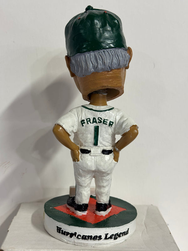Ron Fraser Autographed Miami Hurricanes Bobblehead (JSA)