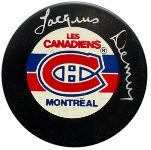 Jacques Demers Autographed Canadiens Official Puck (JSA)
