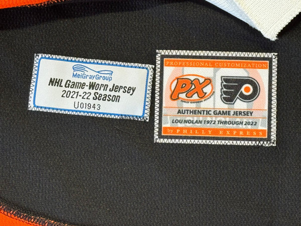 Carter Hart Authentic Game-Worn Flyers Jersey (MeiGray Authenticated)