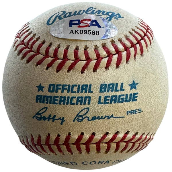Joe DiMaggio Autographed Official American League Baseball (PSA)