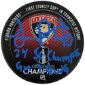 Sam Reinhart Autographed Multi Inscribed Florida Panthers Puck (Beckett)