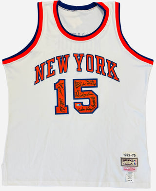 1972-73 New York Knicks Autographed Team Signed Jersey (Steiner)