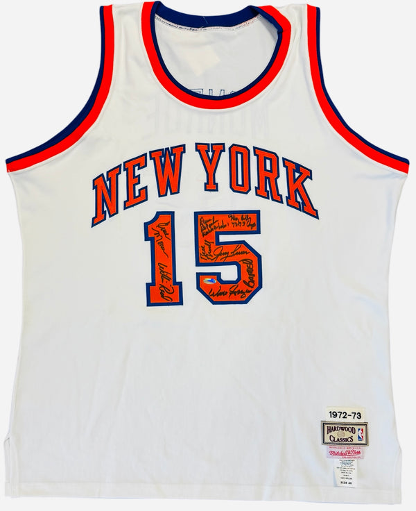 1972-73 New York Knicks Autographed Team Signed Jersey (Steiner)