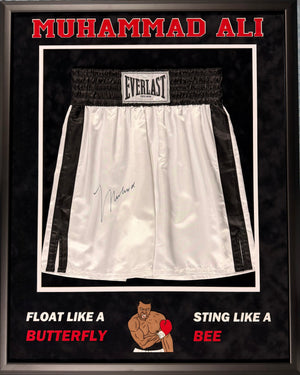 Muhammad Ali Autographed Framed Everlast Boxing Trunks (JSA/Online Authentics)