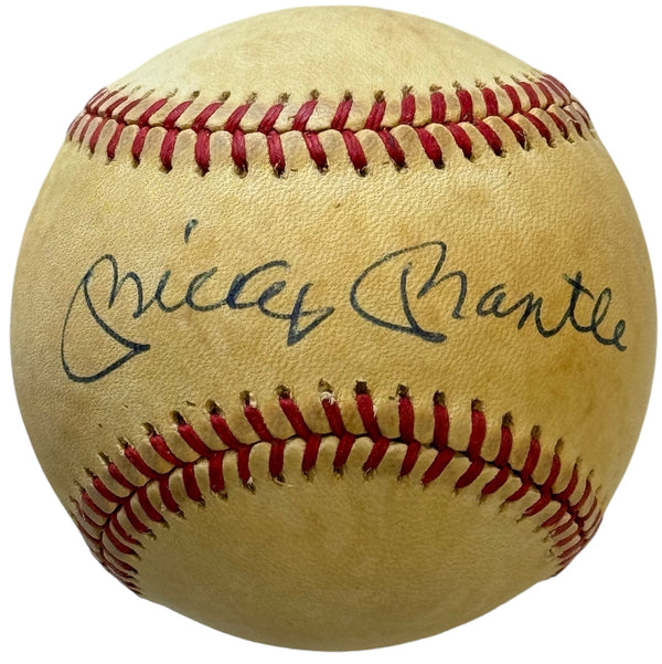 Mickey Mantle Autographed Official American League Baseball (JSA)