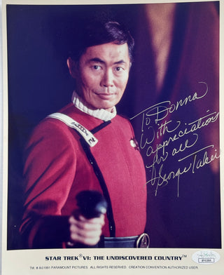 George Takei Autographed 8x10 Celebrity Photo Star Trek Mr Sulu (JSA)