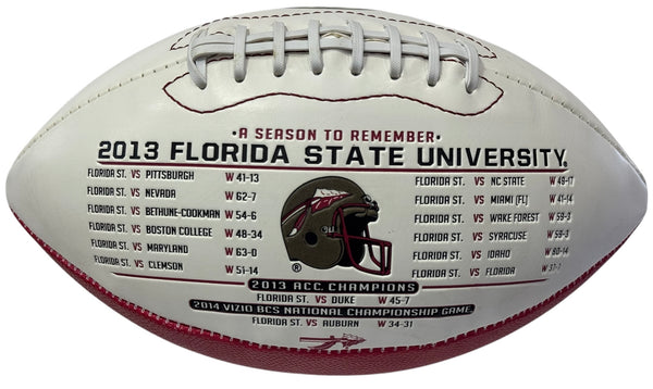 Jimbo Fisher Autographed Florida State National Championship Logo Football