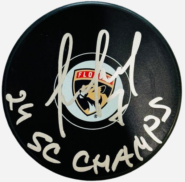 Dmitry Kulikov Autographed "Stanley Cup Champs" Florida Panthers Puck (Beckett)