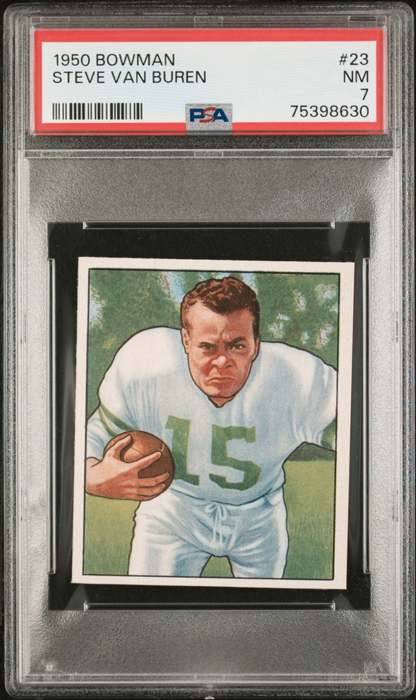 Steve Van Buren 1950 Bowman Card #23 (PSA 7)