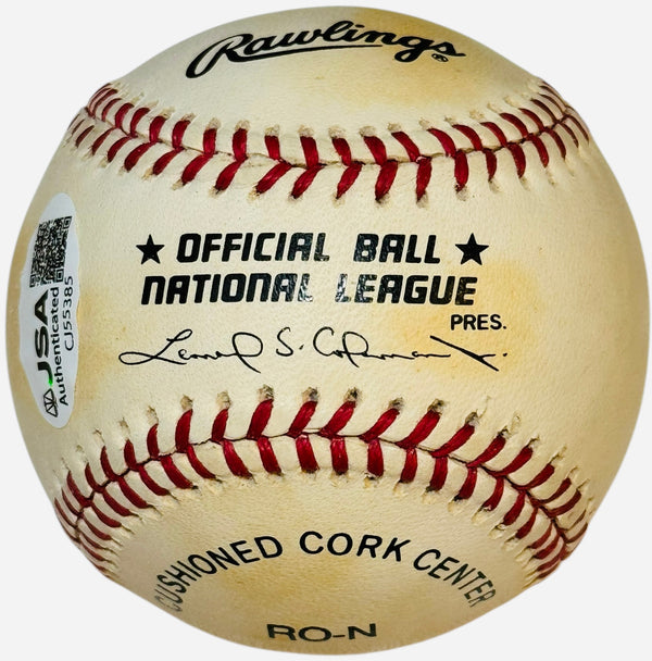 Chipper Jones Autographed Official National League Baseball (JSA)