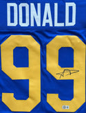 Aaron Donald Autographed Rams Custom Jersey (Beckett Witness)