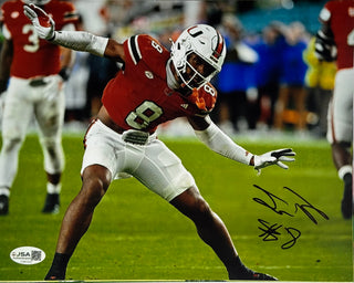 Jakobe Thomas Autographed Miami Hurricanes 8x10 Photo (JSA)