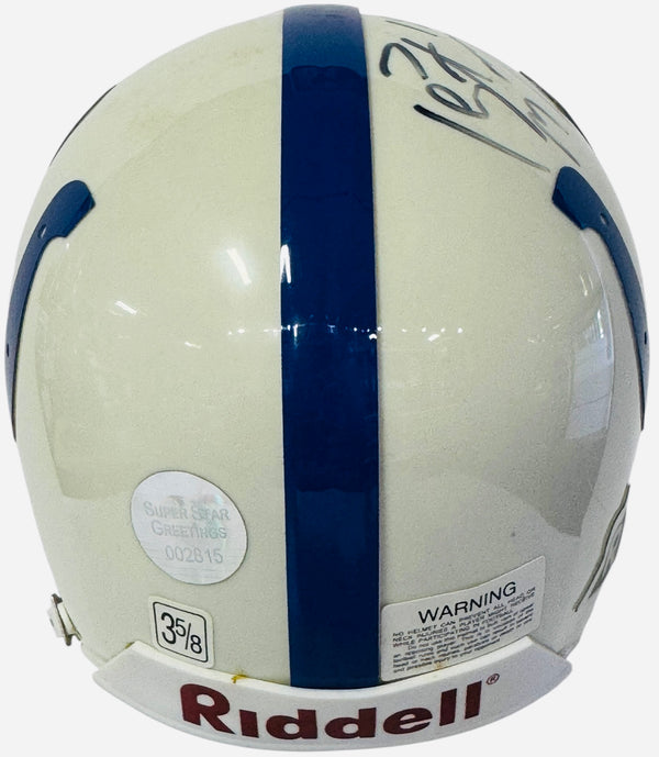 Peyton Manning Indianapolis Colts Autographed Mini Helmet (Super Star Greeting)