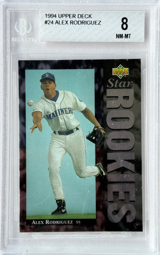 Alex Rodriguez 1994 Upper Deck #24 Beckett NM Mint 8 Card