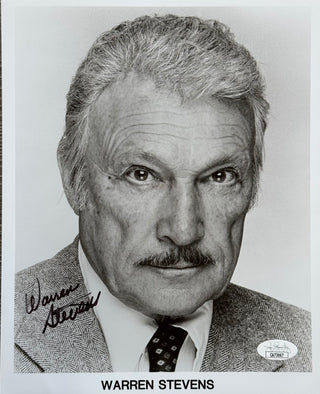 Warren Stevens Autographed 8x10 Celebrity Photo (JSA)