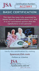 Reggie Jackson Autographed 8x10 Induction Day Stat Card (JSA)