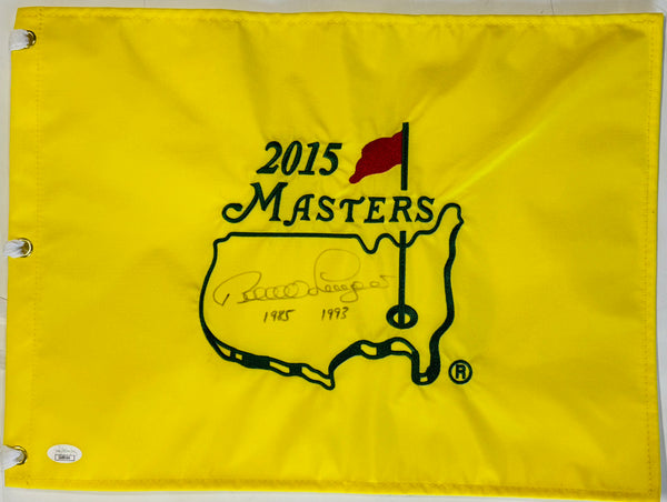 Bernhard Langer Autographed 2015 Masters Flag (JSA)