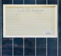 Joe DiMaggio Autographed 3x5 Index Card Framed (JSA)