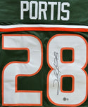 Clinton Portis Autographed Miami Hurricanes Custom Jersey (Beckett Witness)