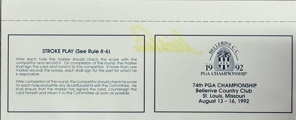 Nick Price Autographed Bellerive Country Club Scorecard (JSA)