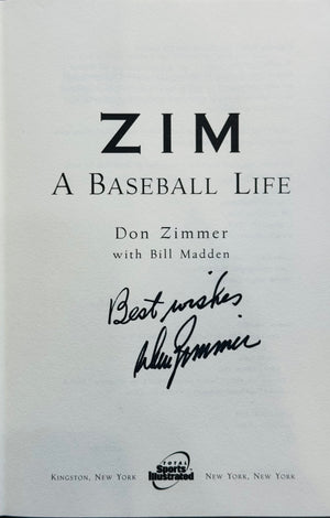 Don Zimmer Zim A Baseball Life Signed Book