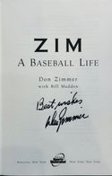 Don Zimmer Zim A Baseball Life Signed Book