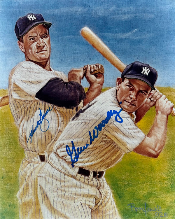 Hank Bauer & Gene Woodling Autographed Yankees 8x10 Baseball Photo