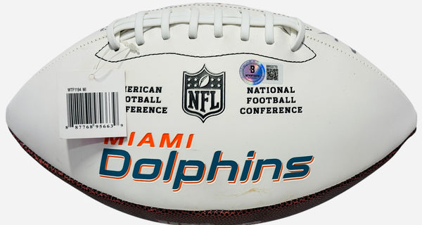 Andrew Van Ginkel Autographed Dolphins White Panel Football (Beckett)