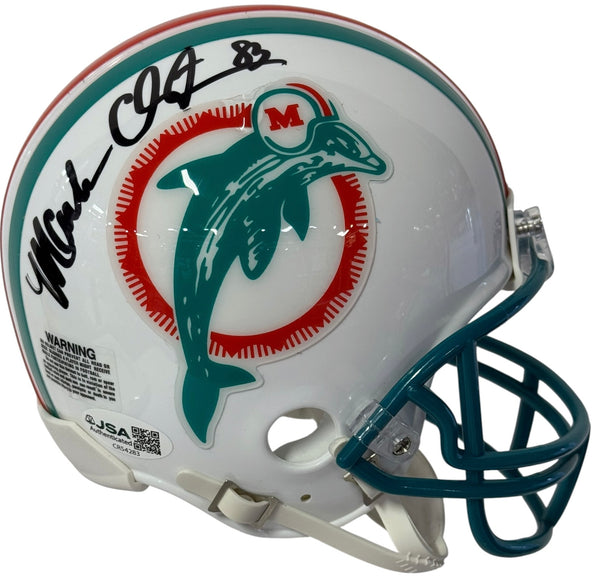 Mark Clayton & Mark Duper Autographed Dolphin Mini Helmet (JSA)
