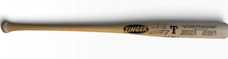 Elvis Andrus Rougned Odor Nomar Mazara Signed Zinger Bat (JSA)