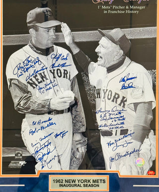 1962 New York Mets Autographed Framed Team Photo