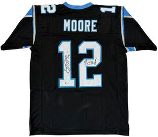 DJ Moore Autographed Panthers Custom Jersey (Beckett)