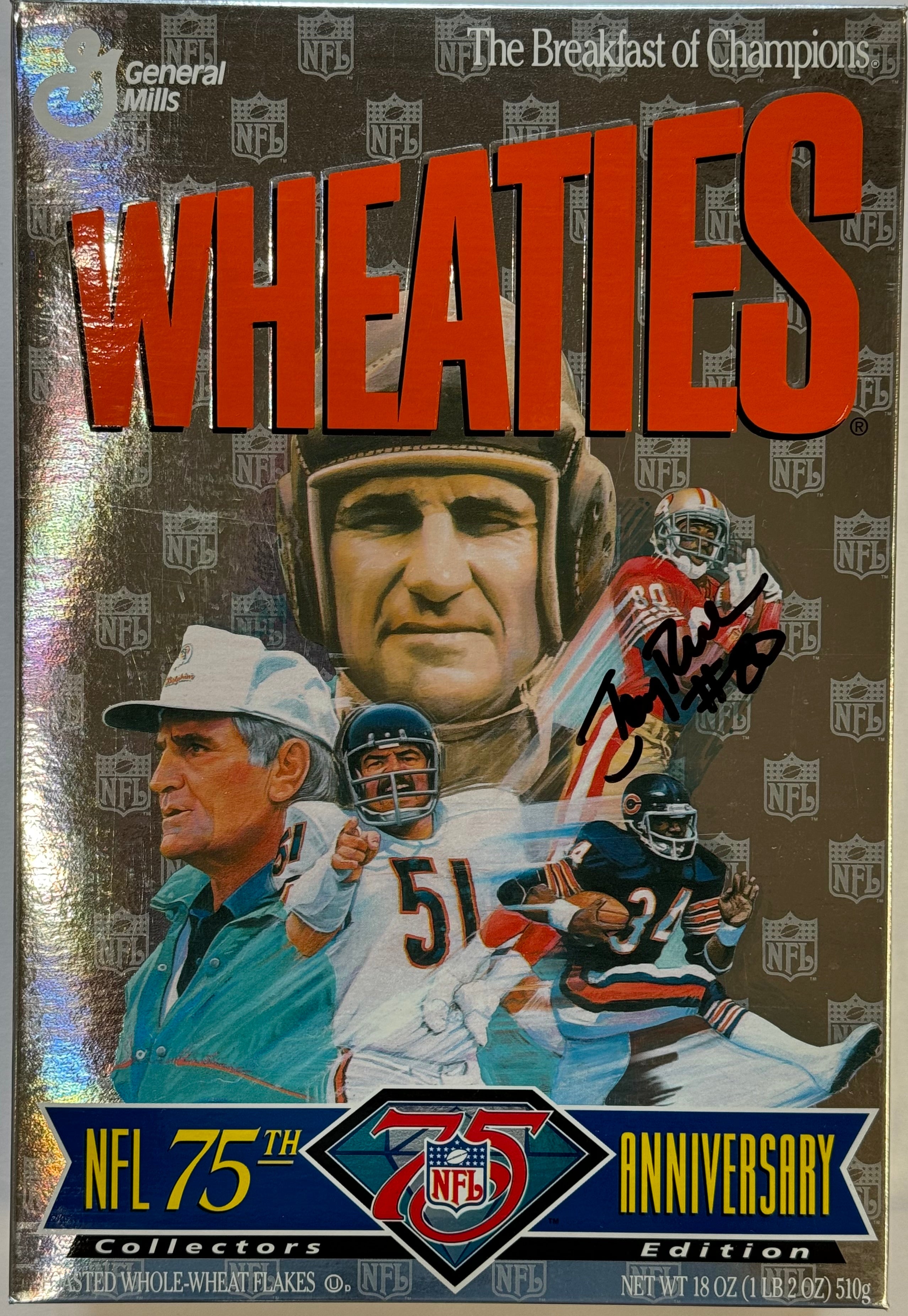 Jerry Rice Autographed Wheaties 75th Anniversary Cereal Box | Hollywood ...