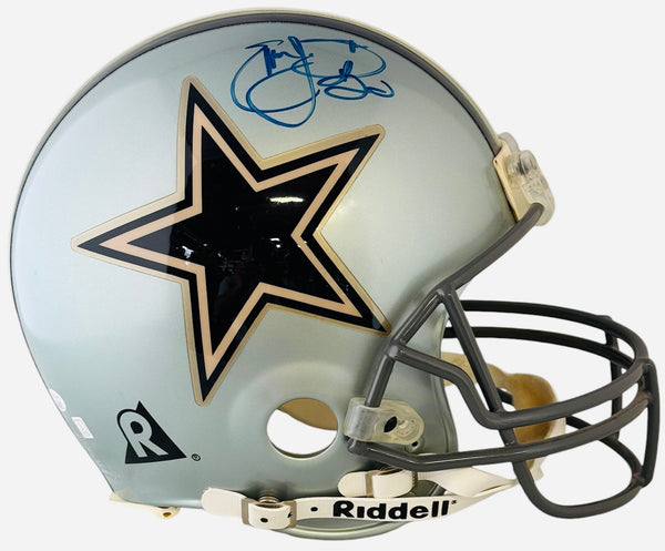 Emmitt Smith Autographed Vintage Cowboys Authentic Riddell Helmet (JSA)