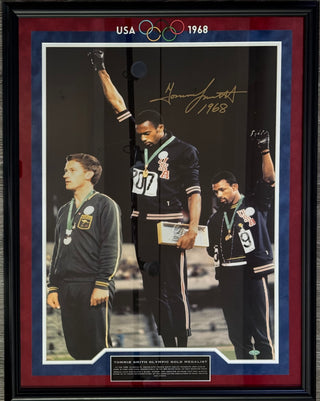 Tommie Smith Autographed 20x24 Olympic Photo Framed (Steiner)