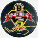 Bobby Orr Autographed Boston Bruins 75th Year Anniversary Puck (JSA)