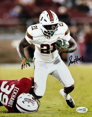 Javian Mallory Autographed Miami Hurricanes 8x10 Photo (JSA)