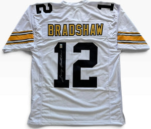 Terry Bradshaw Autographed Pittsburgh Steelers Custom Jersey (Bradshaw Holo)