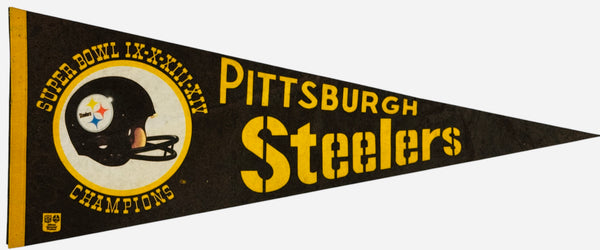 Pittsburgh Steelers Large Vintage Super Bowl Pennant Banner
